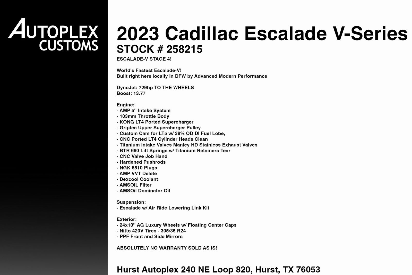 2023 Cadillac Escalade V-Series 1SD