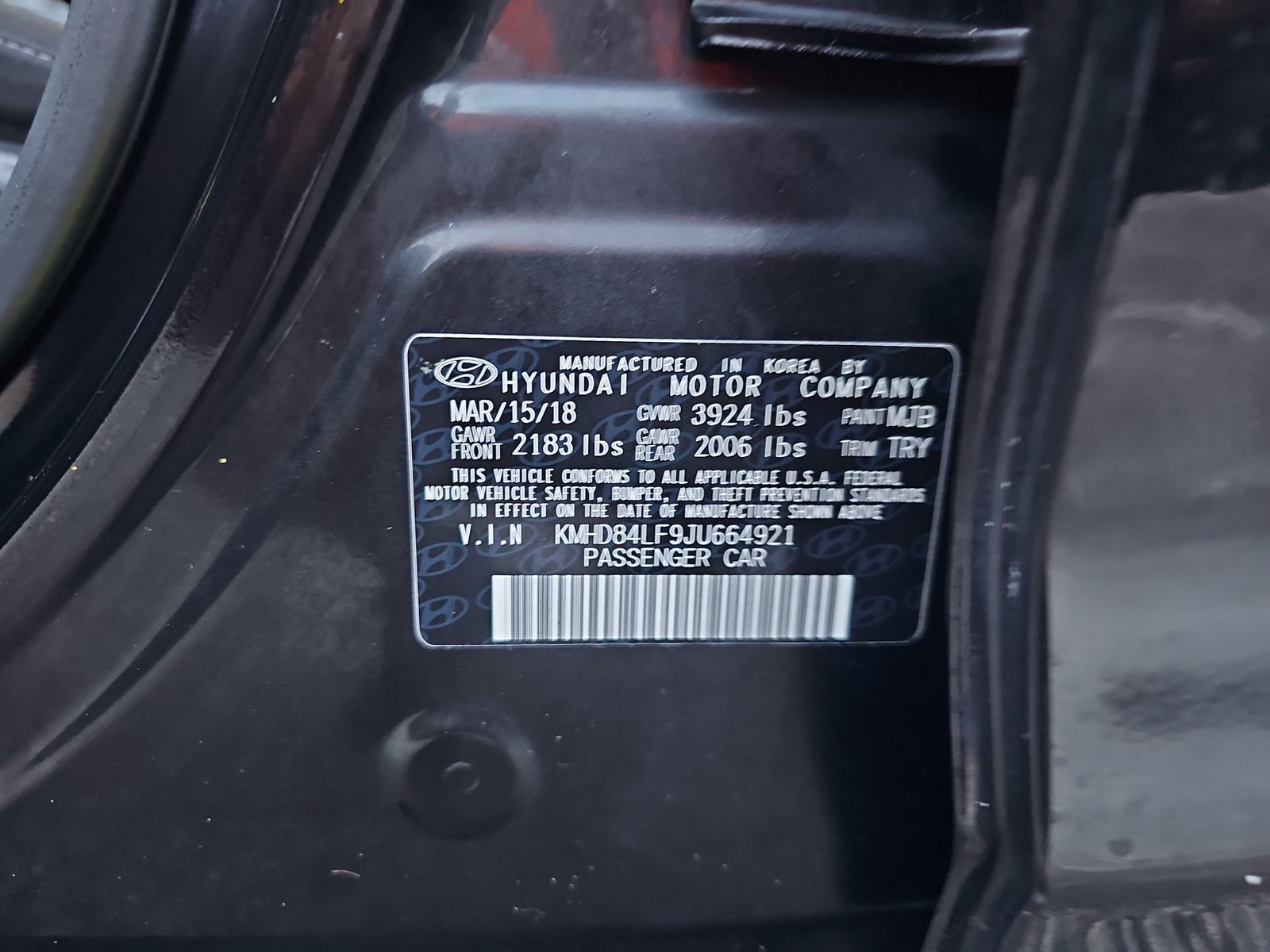 2018 Hyundai Elantra Value Edition FWD