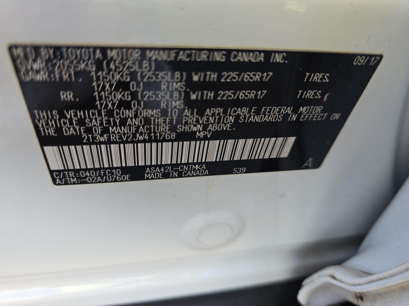 2018 Toyota RAV4 XLE FWD
