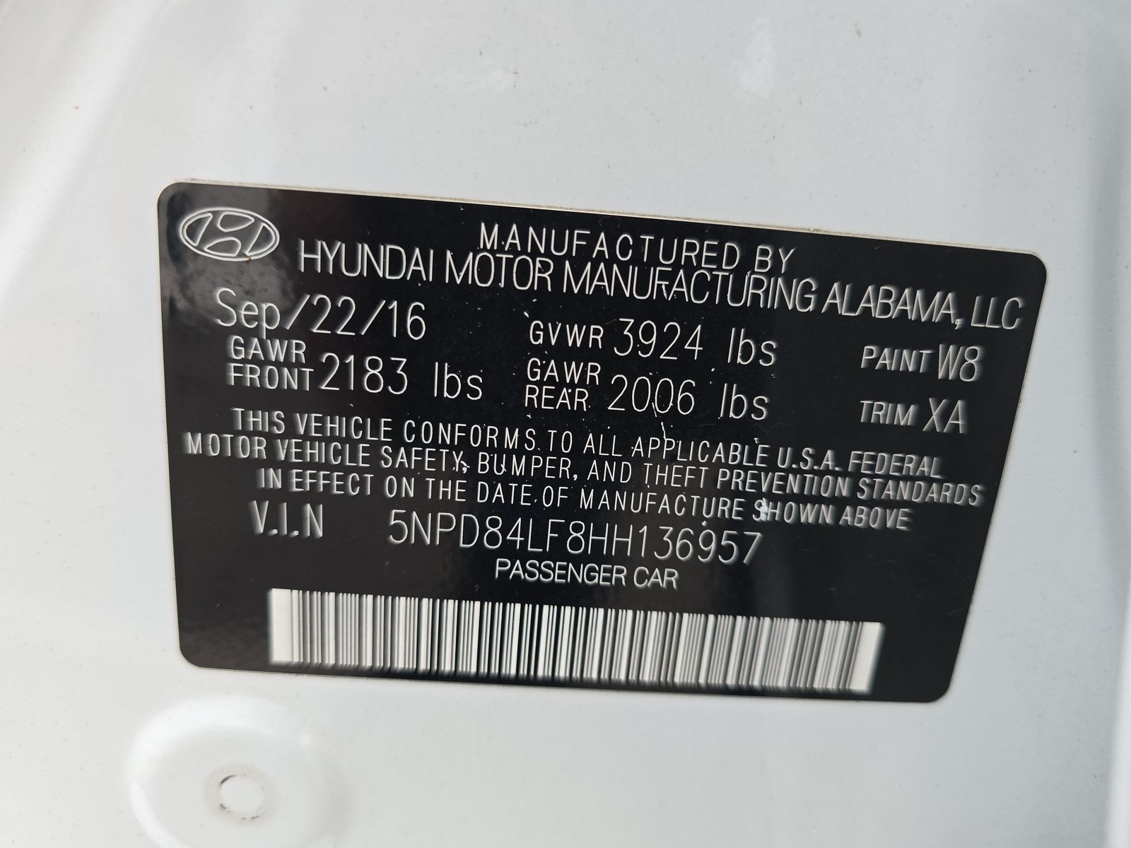 2017 Hyundai Elantra SE FWD