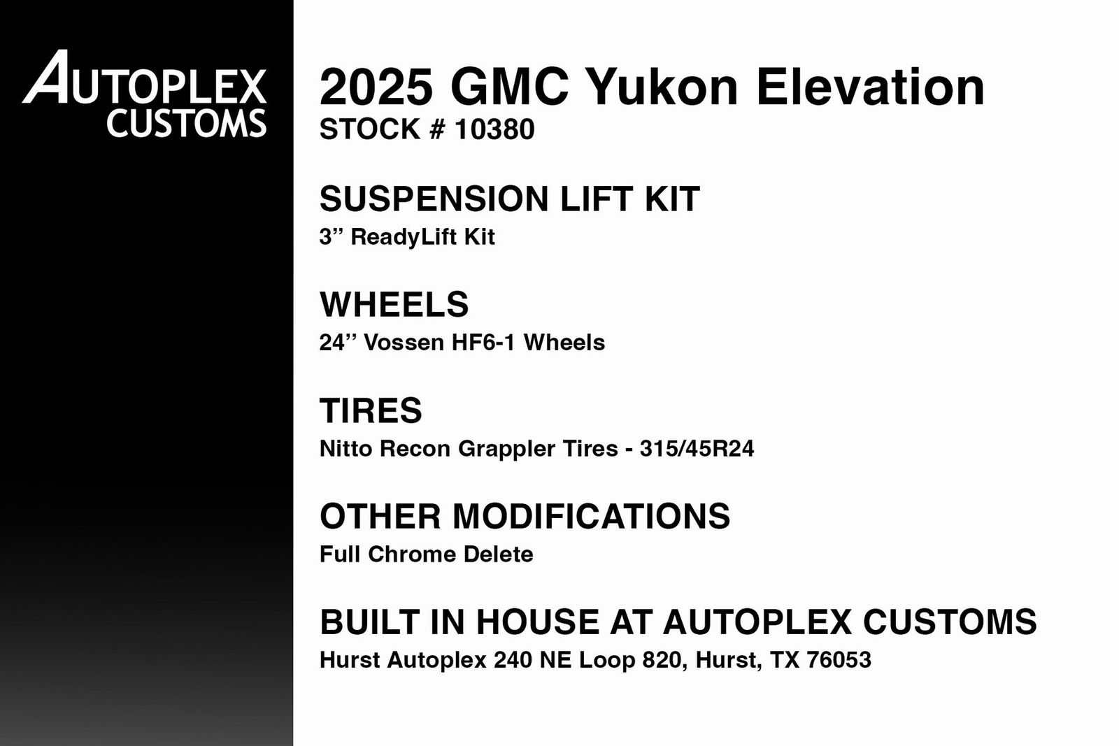 2025 GMC Yukon Elevation 4SA