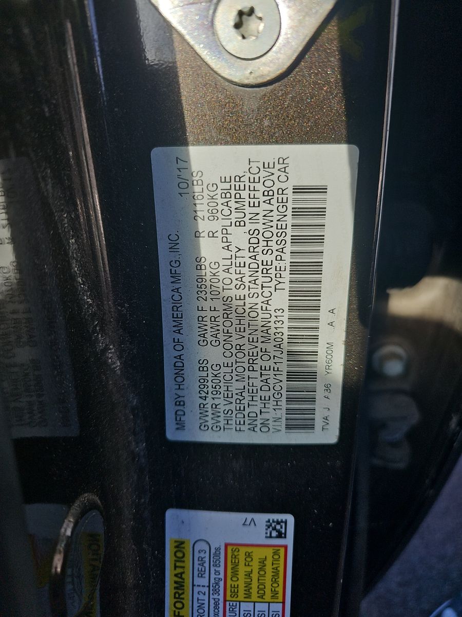 2018 Honda Accord LX FWD