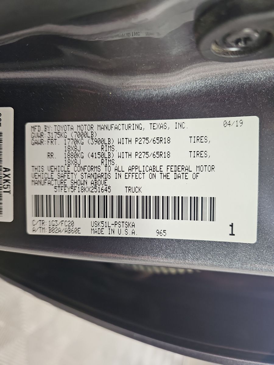 2019 Toyota Tundra SR5 RWD