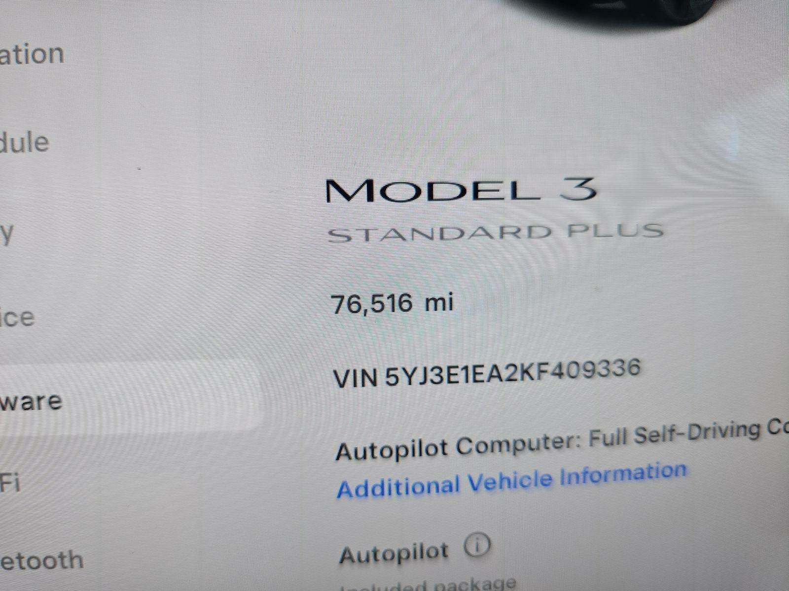 2019 Tesla Model 3 Standard Range RWD