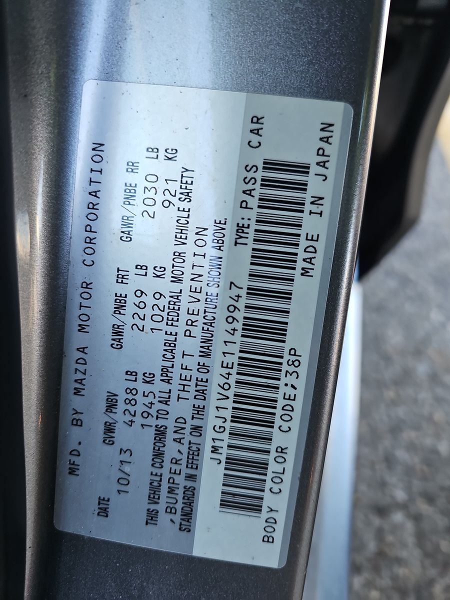 2014 MAZDA MAZDA6 Touring FWD