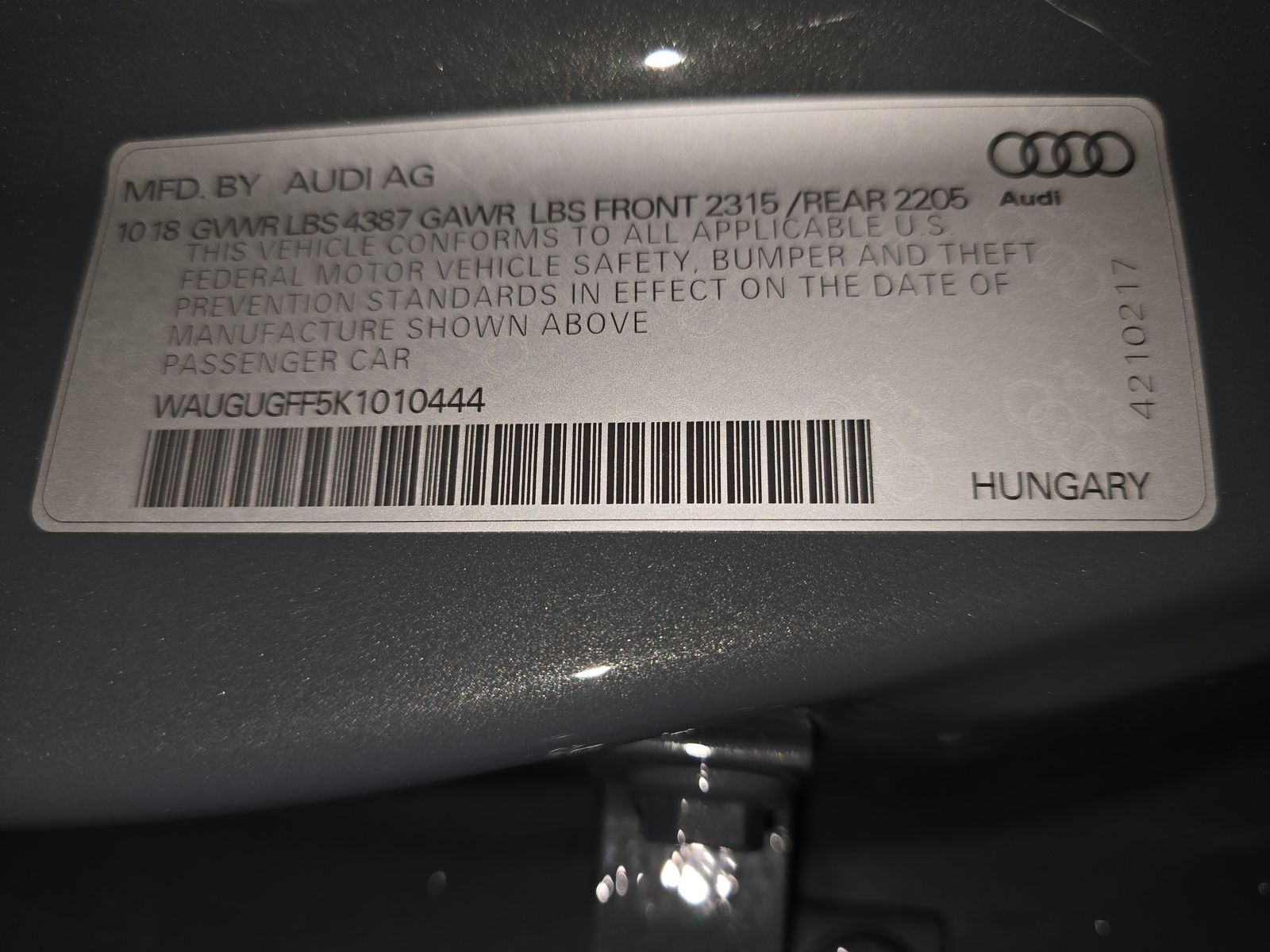 2019 Audi A3 2.0T Premium Plus FWD