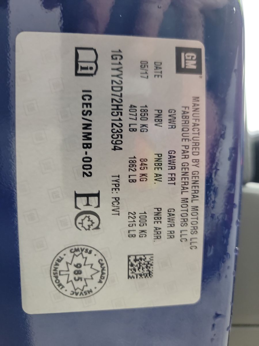 2017 Chevrolet Corvette Grand Sport 2LT RWD