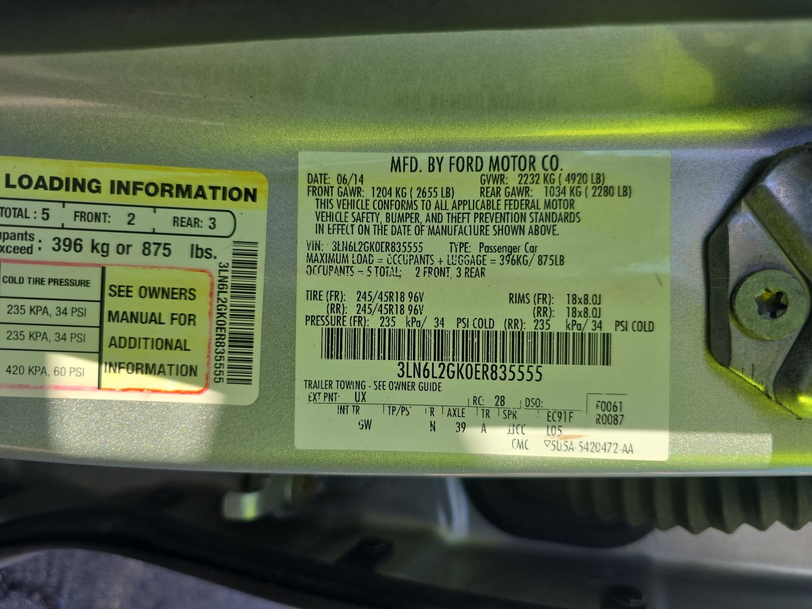 2014 Lincoln MKZ Base FWD