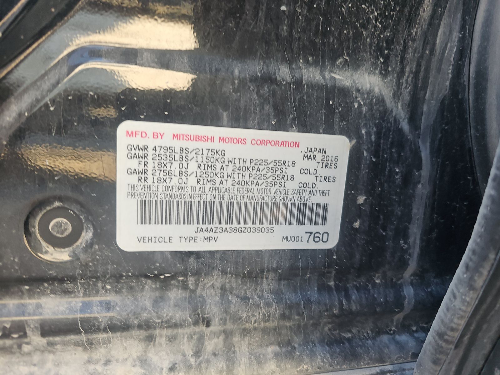 2016 Mitsubishi Outlander SEL AWD