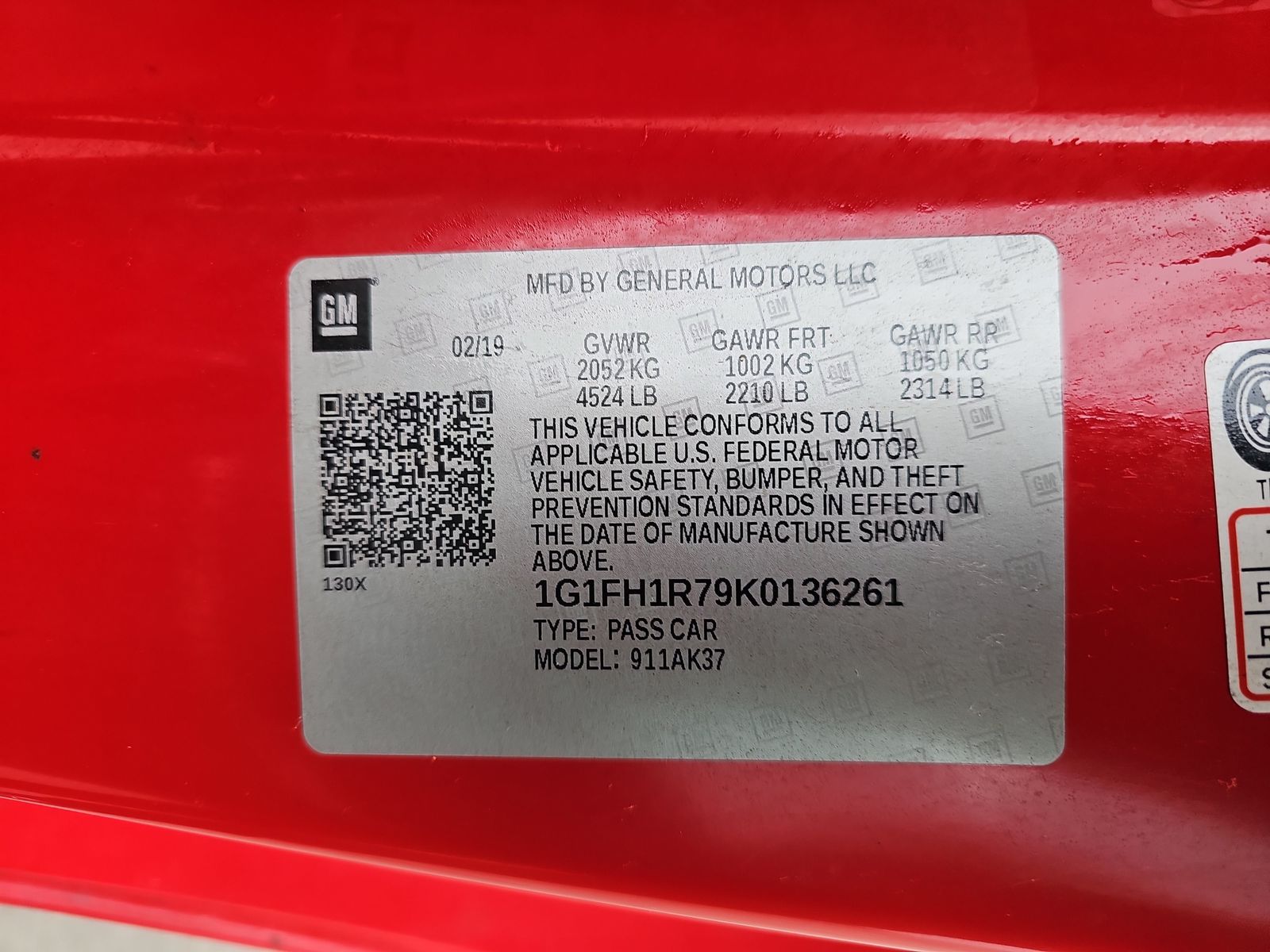 2019 Chevrolet Camaro 2SS RWD