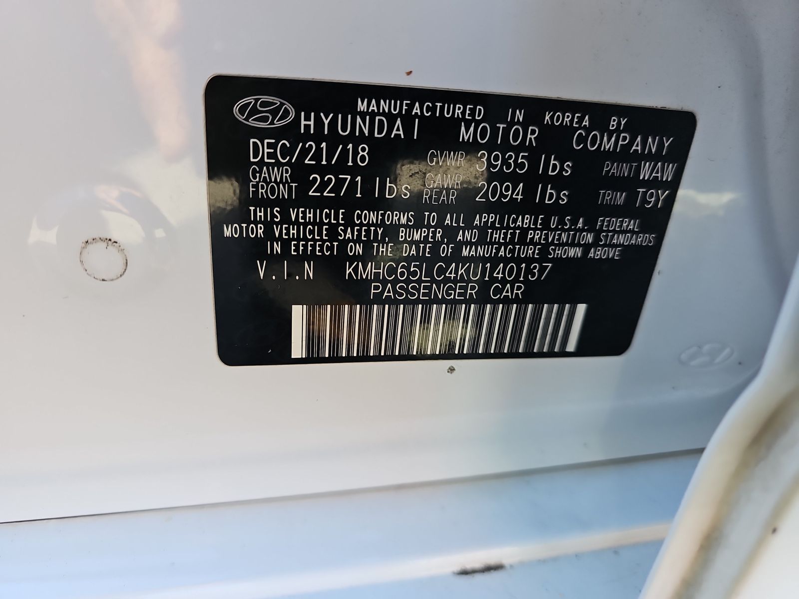 2019 Hyundai Ioniq Hybrid Blue FWD