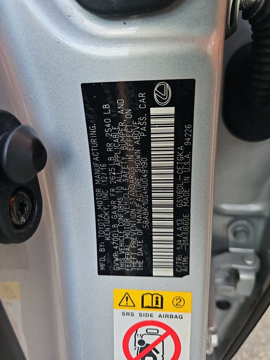 2017 Lexus ES ES 350 FWD