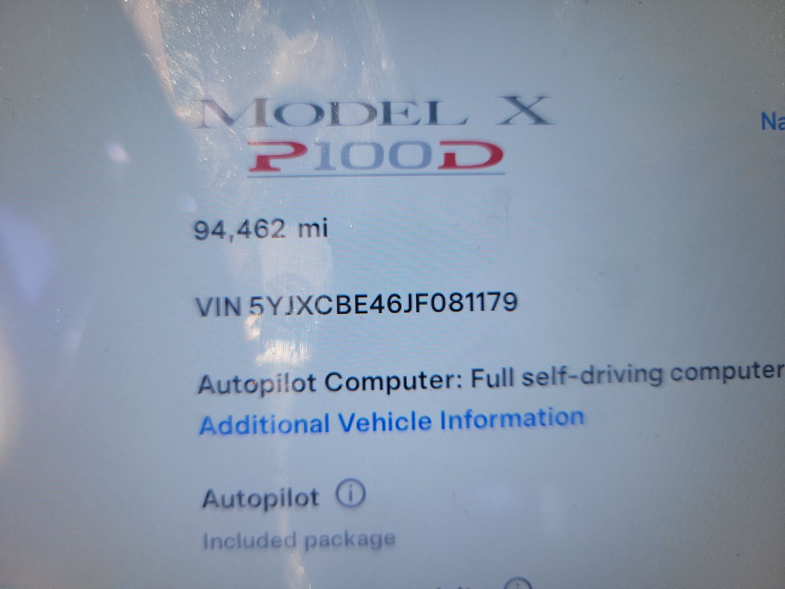 2018 Tesla Model X P100D AWD