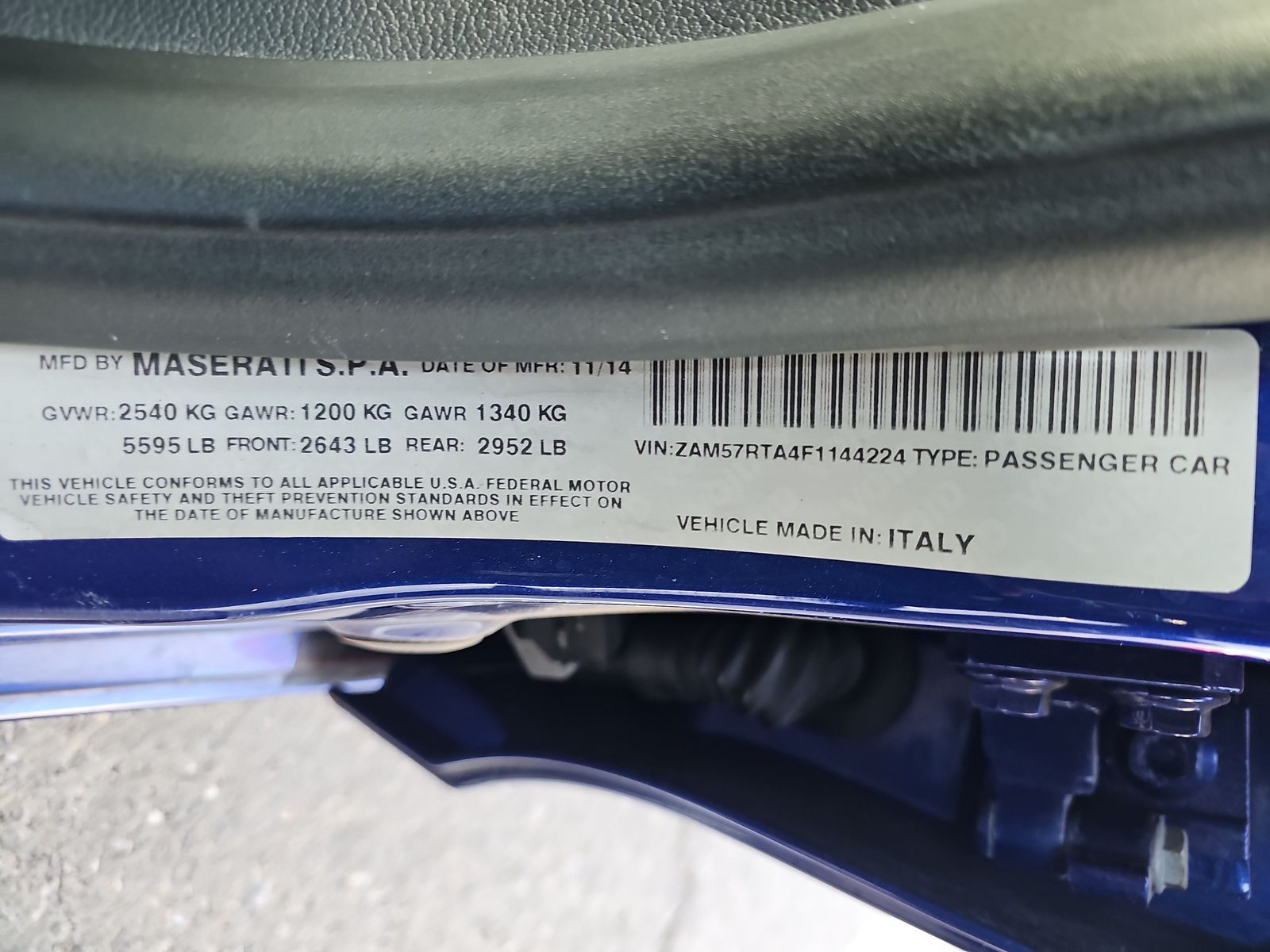 2015 Maserati Ghibli S Q4 AWD