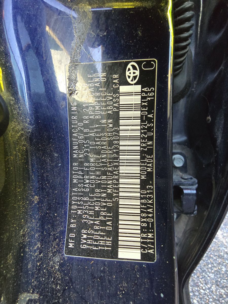 2020 Toyota Corolla LE FWD