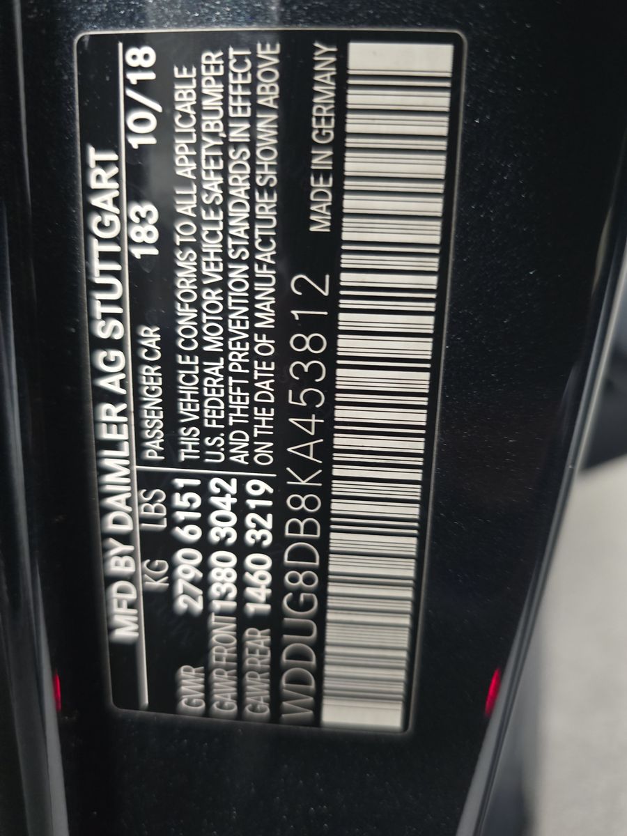 2019 Mercedes-Benz S-Class S 560 RWD