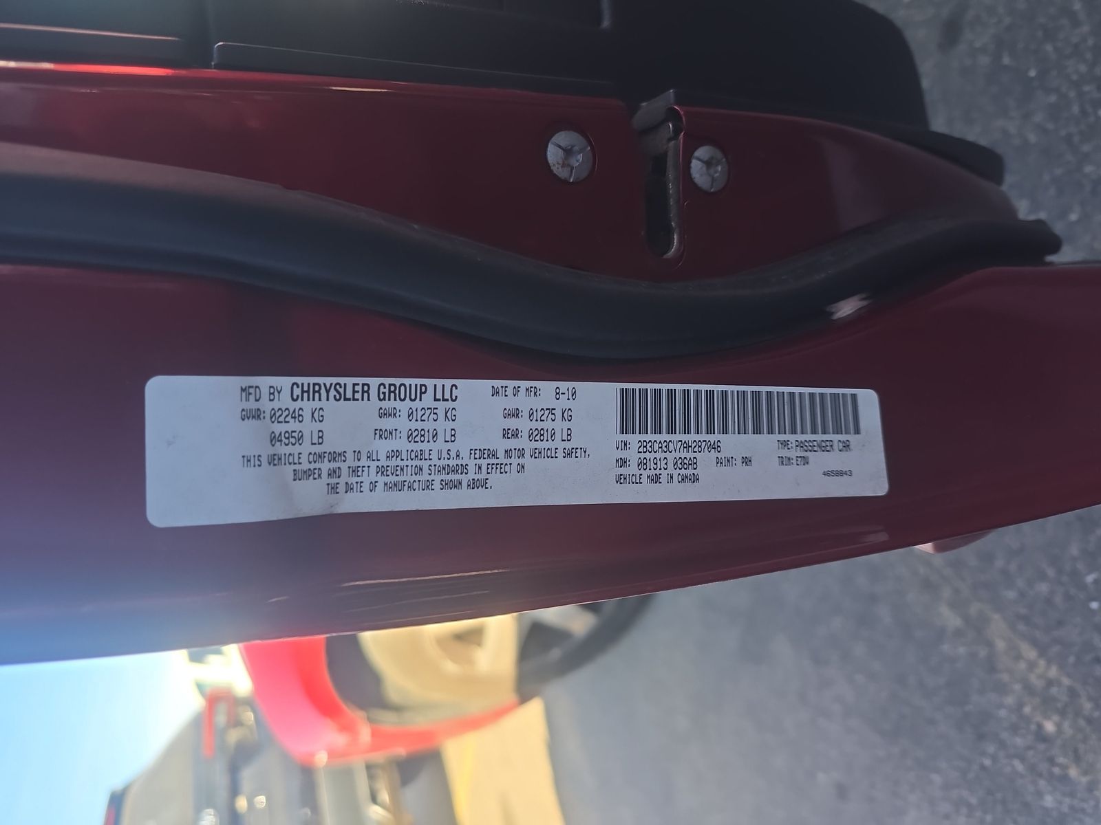 2010 Dodge Charger SXT RWD