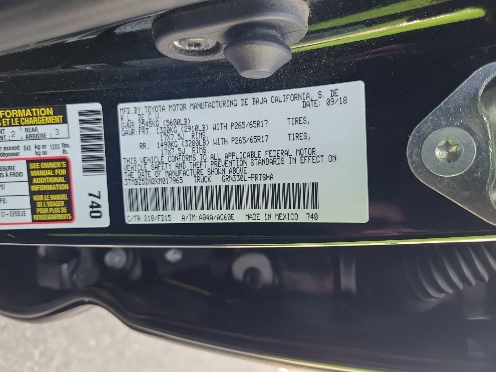 2019 Toyota Tacoma TRD Sport RWD