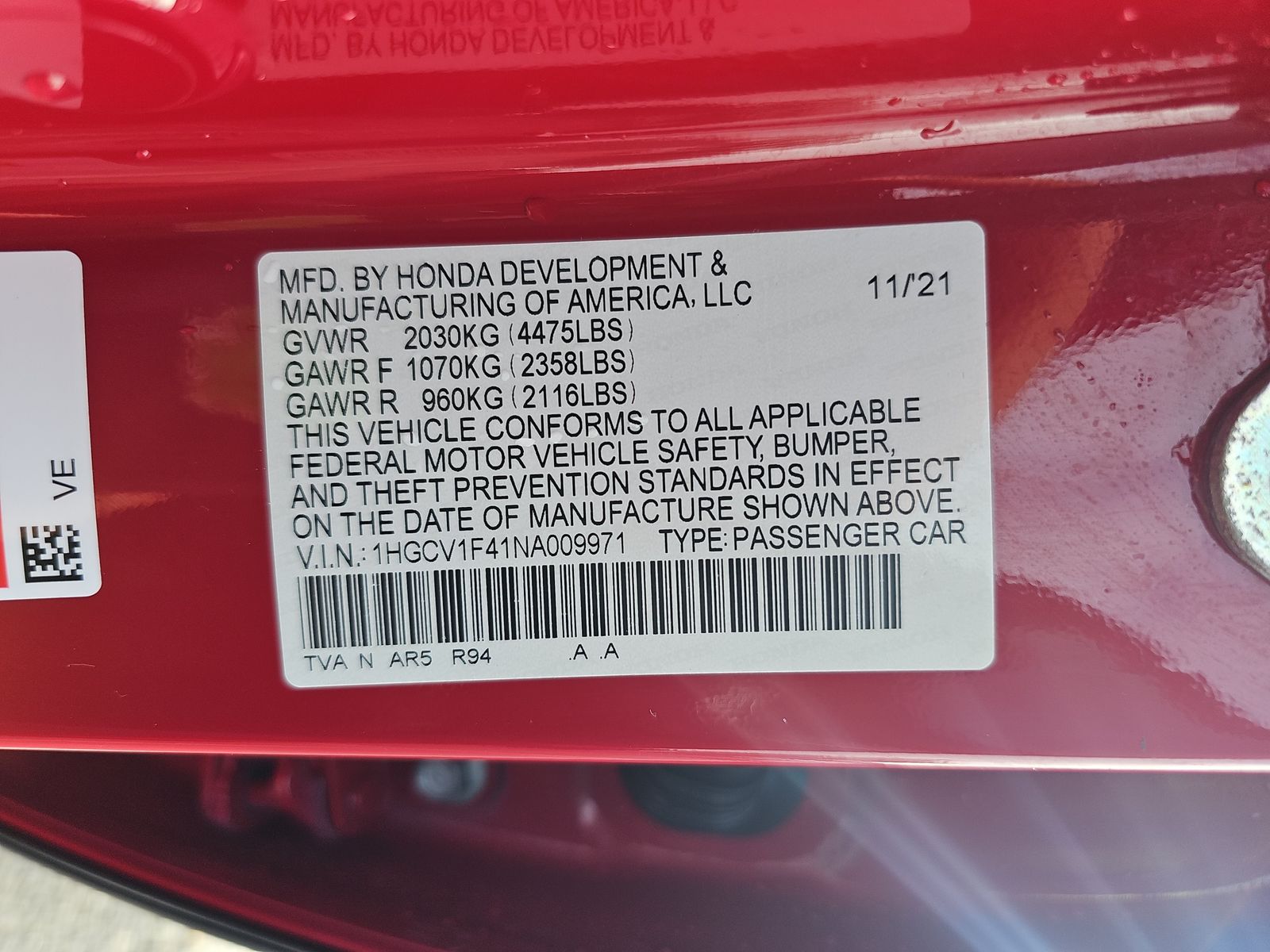 2022 Honda Accord Sport SE FWD