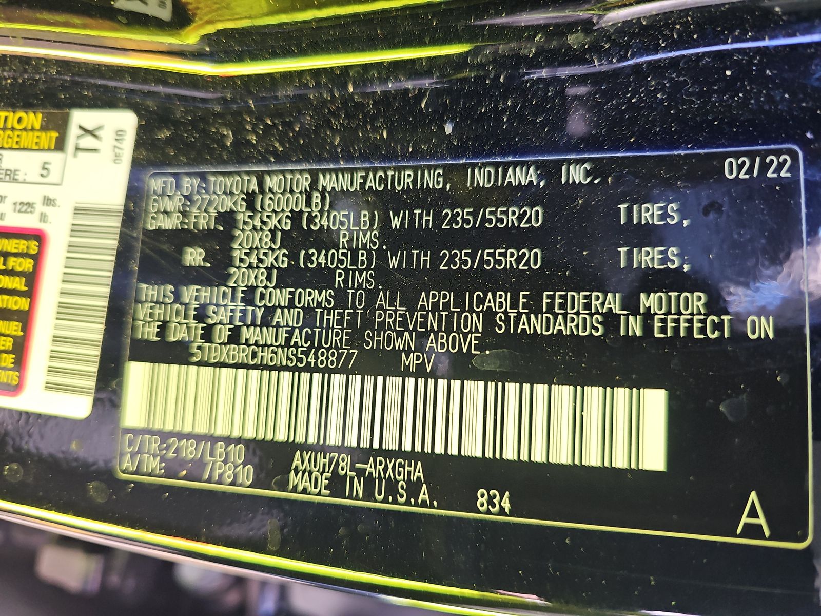 2022 Toyota Highlander Hybrid Limited AWD