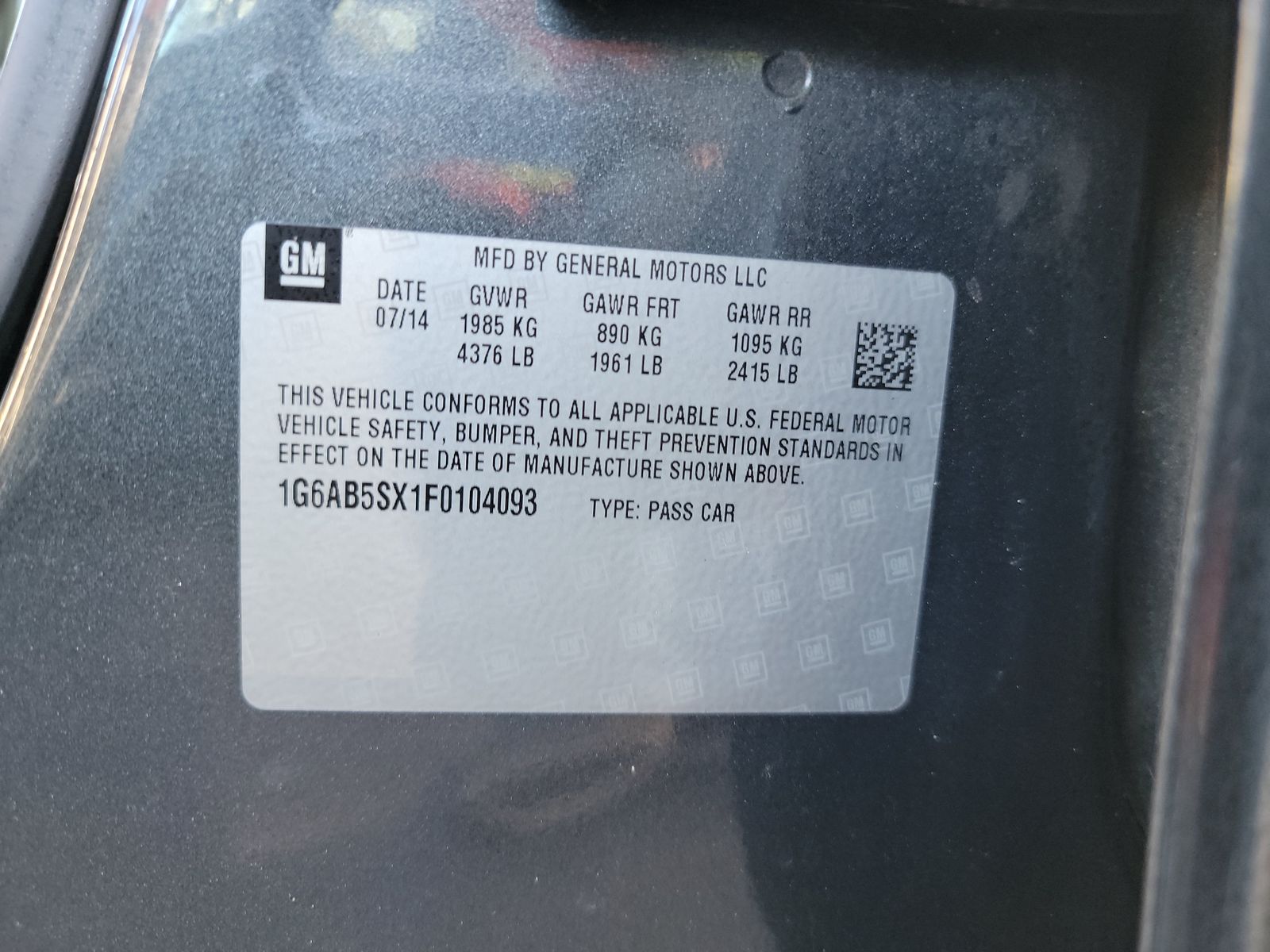 2015 Cadillac ATS Luxury RWD