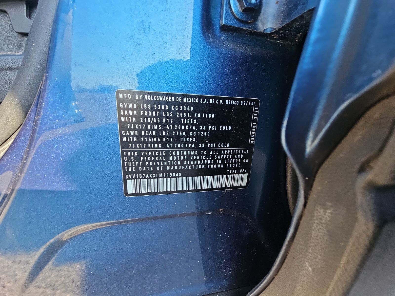 2020 Volkswagen Tiguan 2.0T S FWD