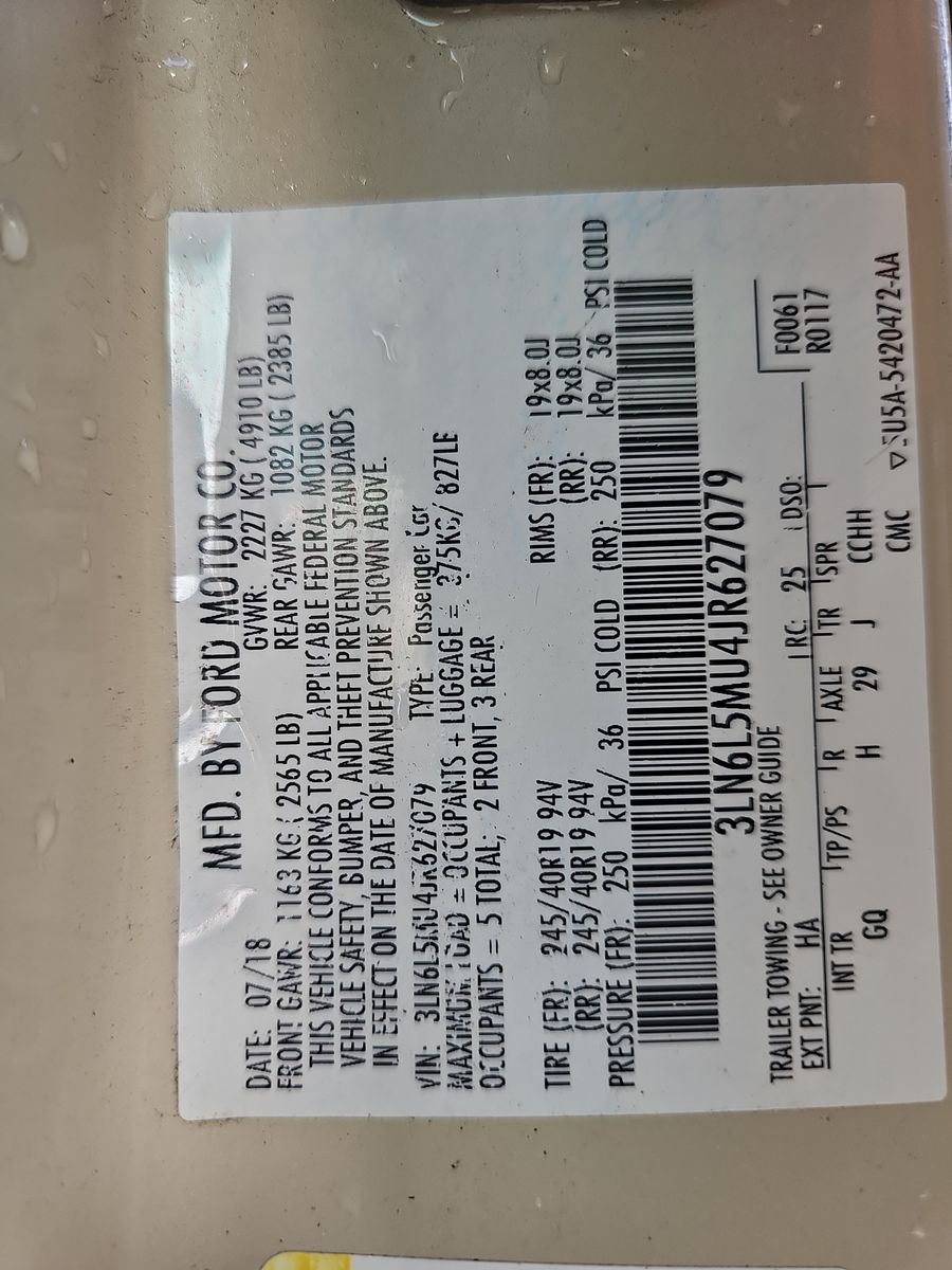 2018 Lincoln MKZ Hybrid Reserve FWD