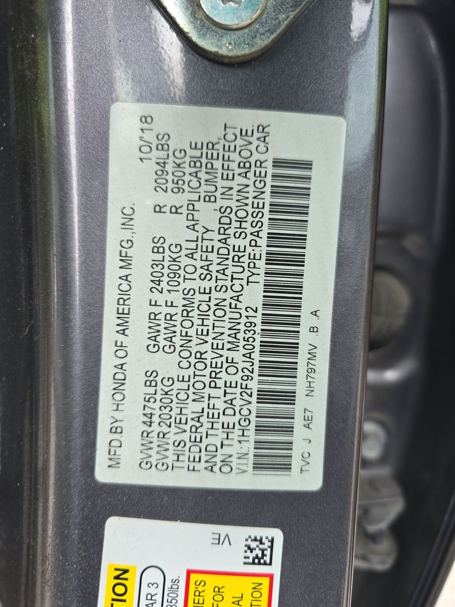 2018 Honda Accord Touring FWD