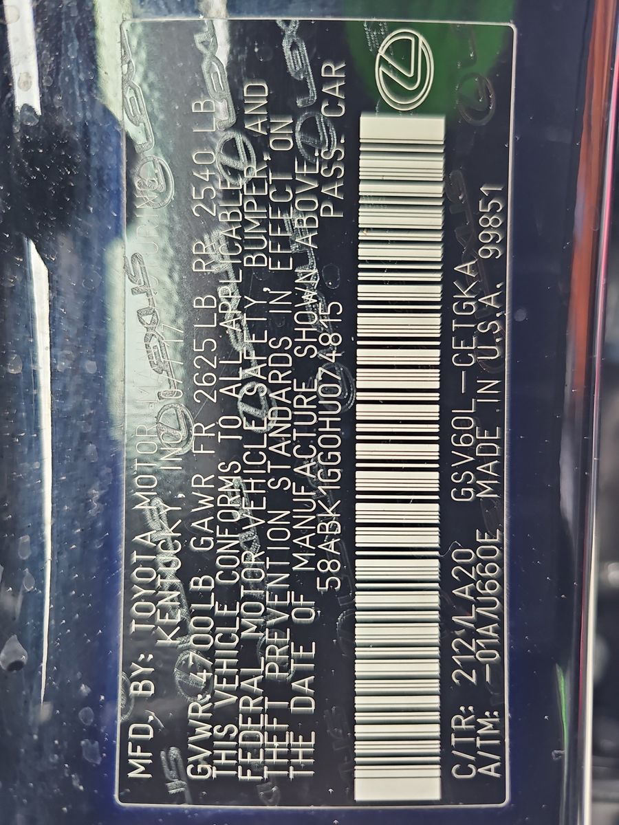 2017 Lexus ES ES 350 FWD