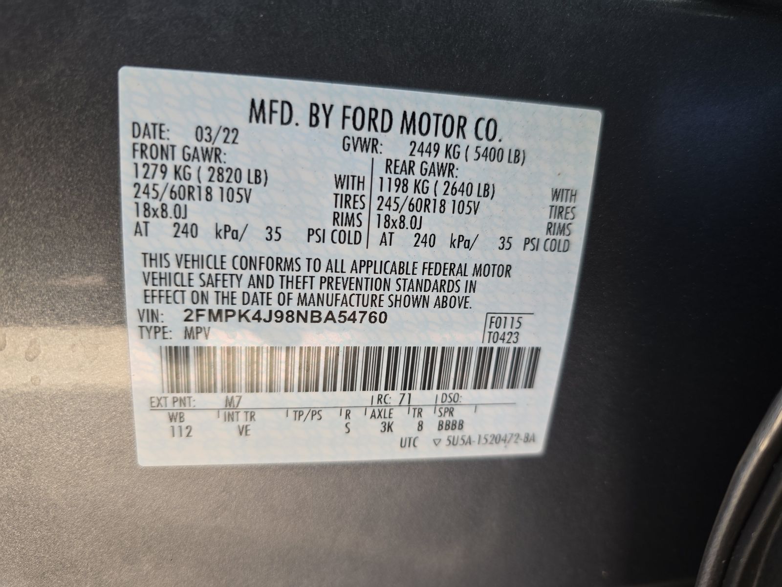 2022 Ford Edge SEL AWD