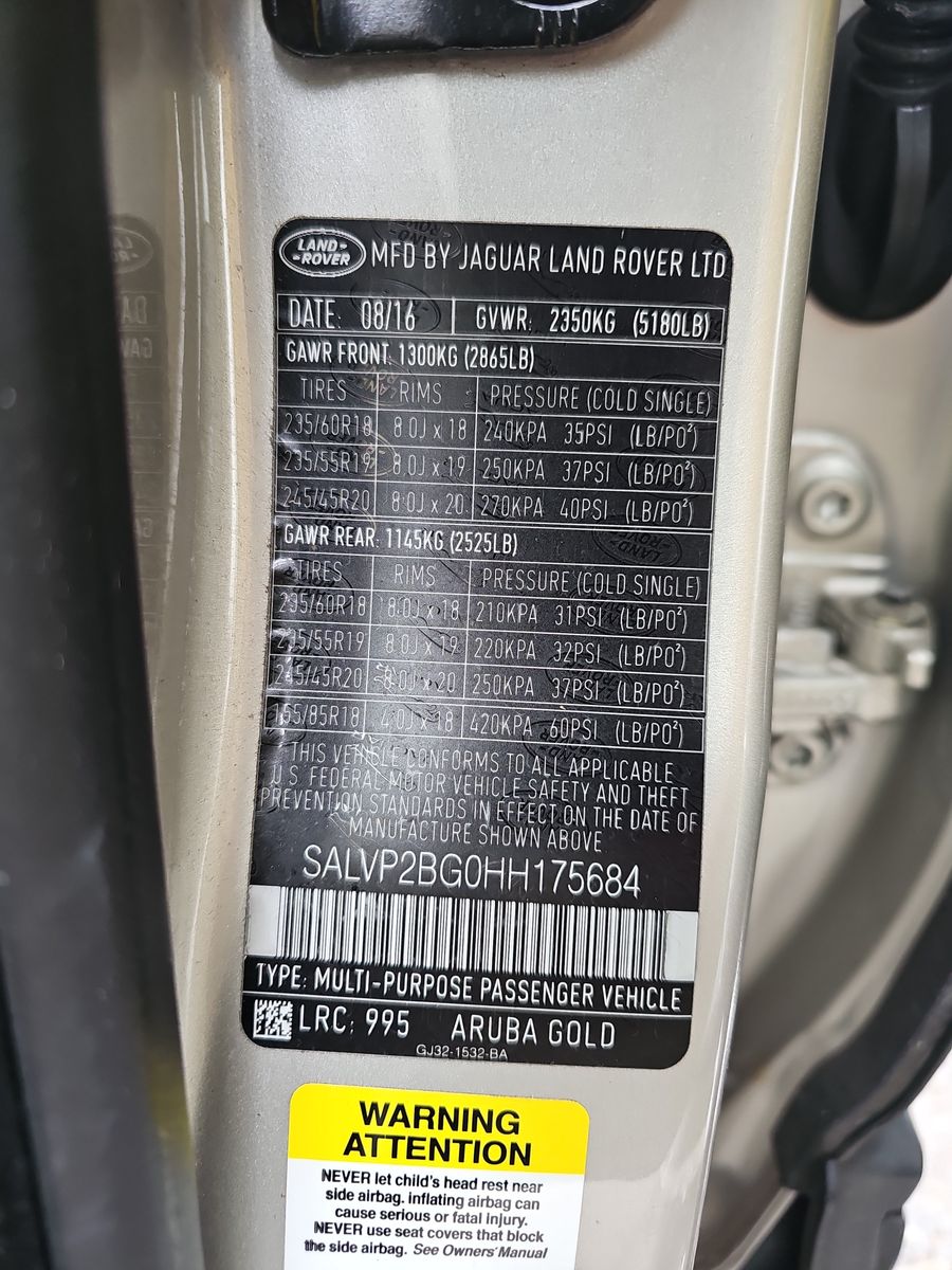 2017 Land Rover Range Rover Evoque SE Premium AWD