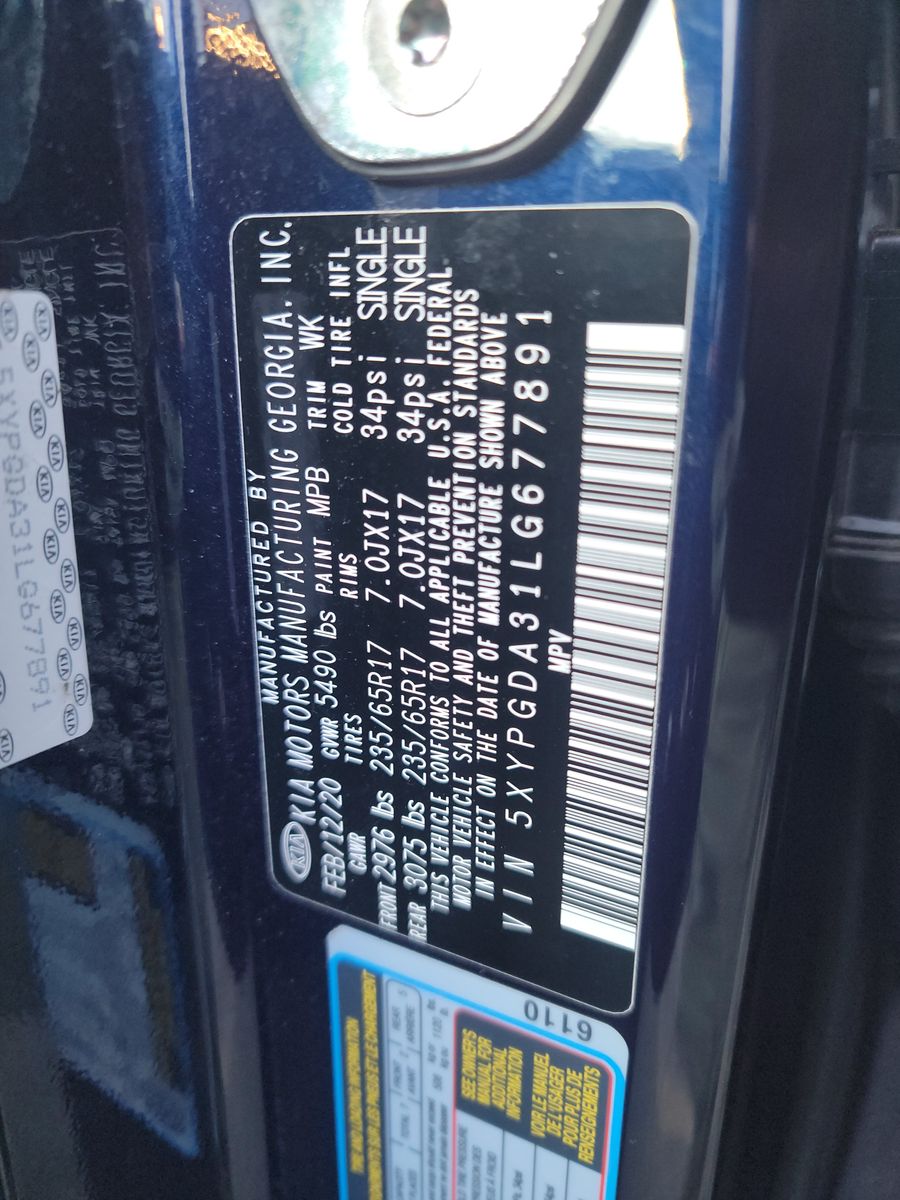 2020 Kia Sorento LX AWD