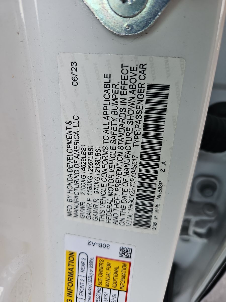 2023 Honda Accord Hybrid Sport-L FWD