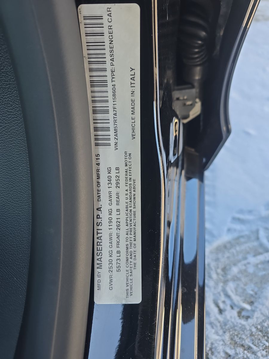 2015 Maserati Ghibli S Q4 AWD