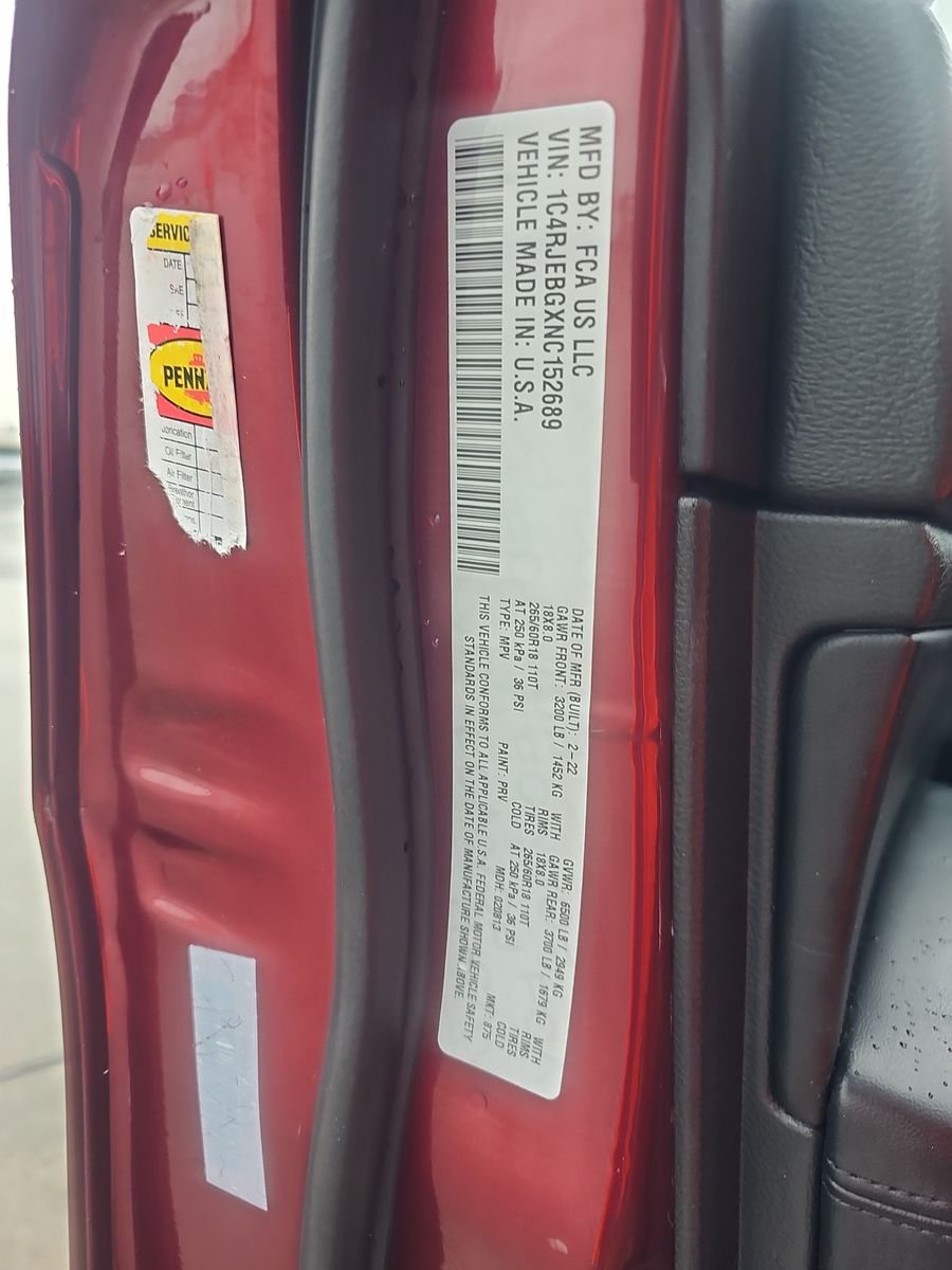 2022 Jeep Grand Cherokee Limited RWD