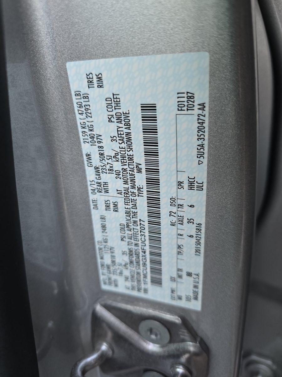 2015 Ford Escape SE AWD