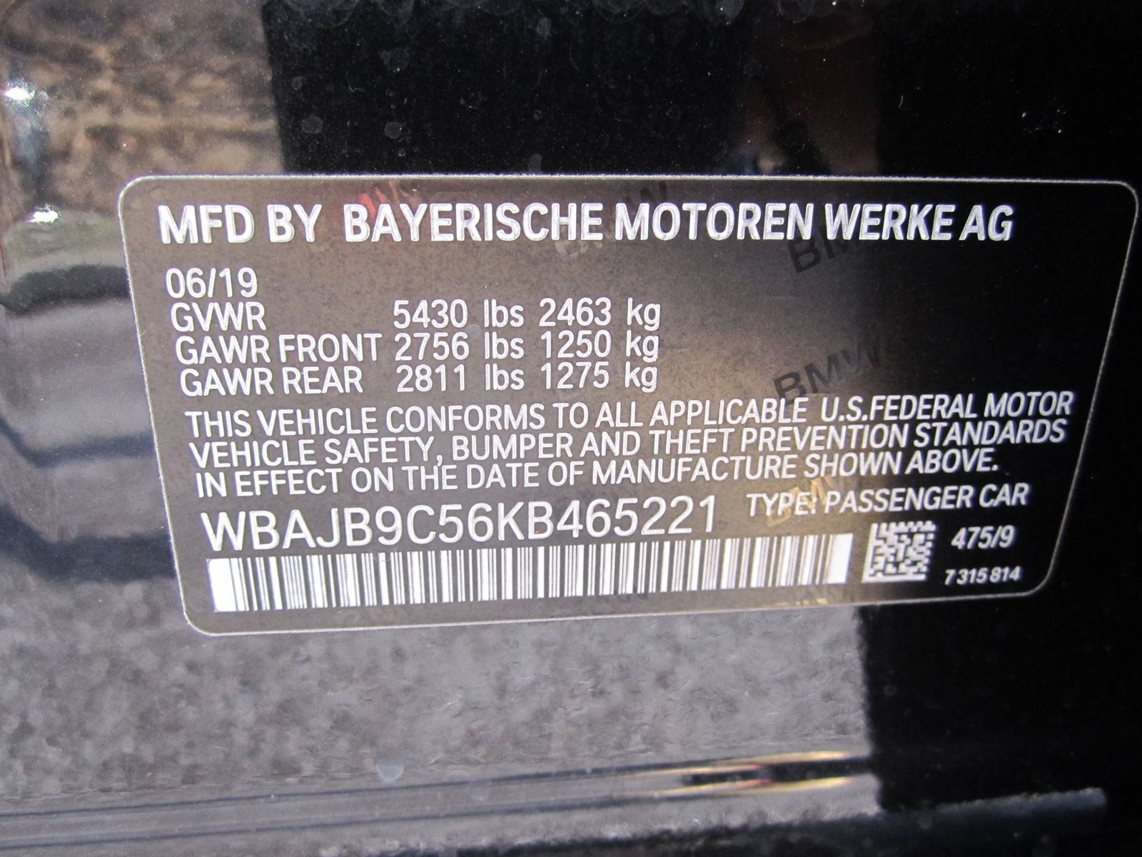 2019 BMW 5 Series M550i xDrive AWD