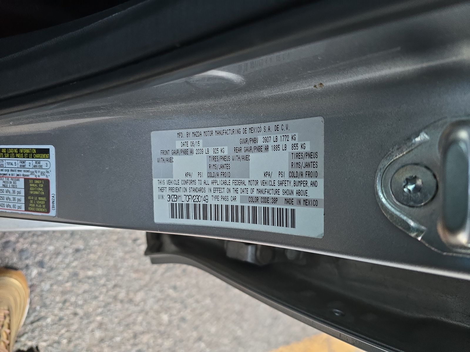 2015 MAZDA MAZDA3 i Touring FWD