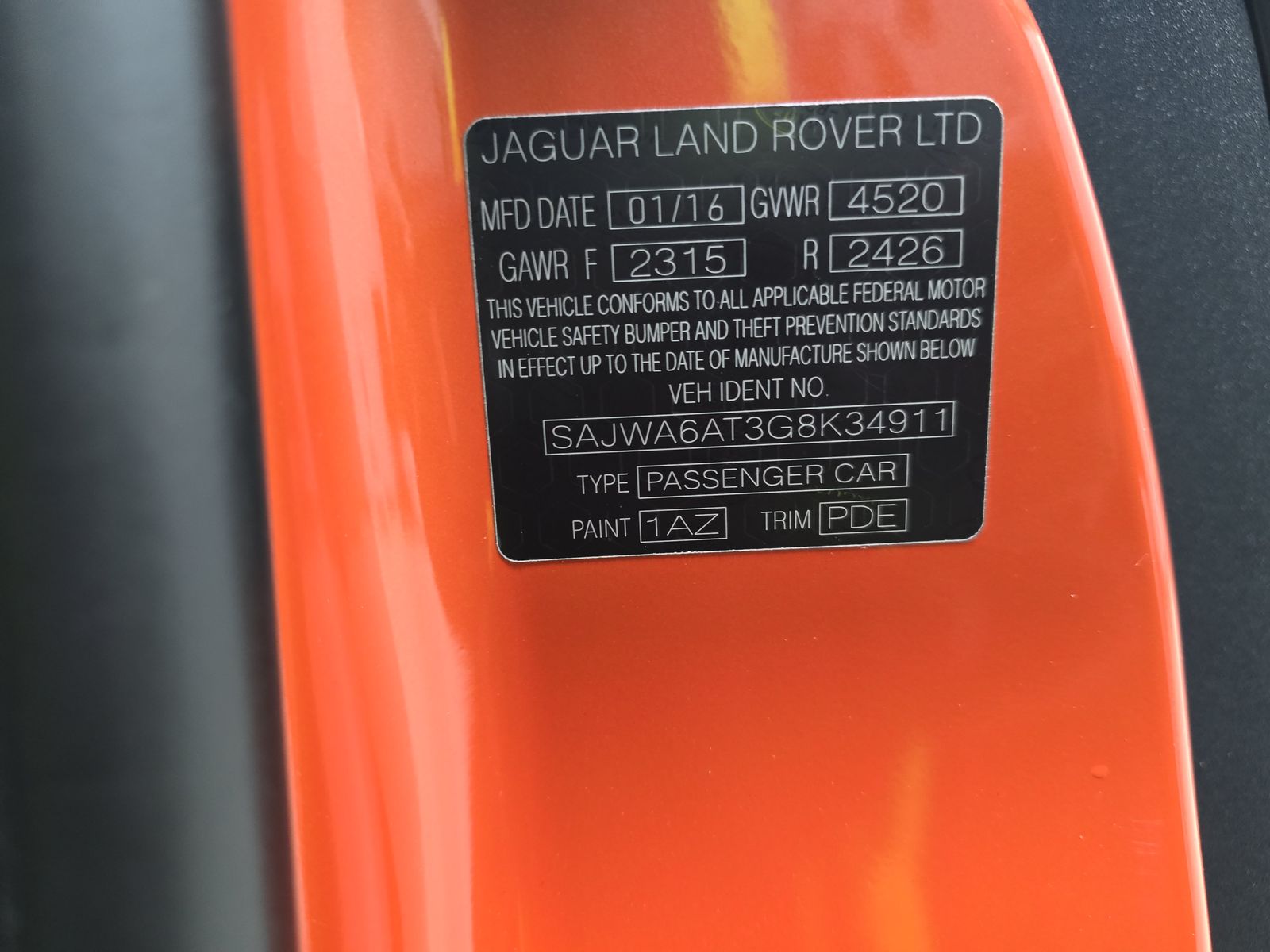 2016 Jaguar F-TYPE Base FWD