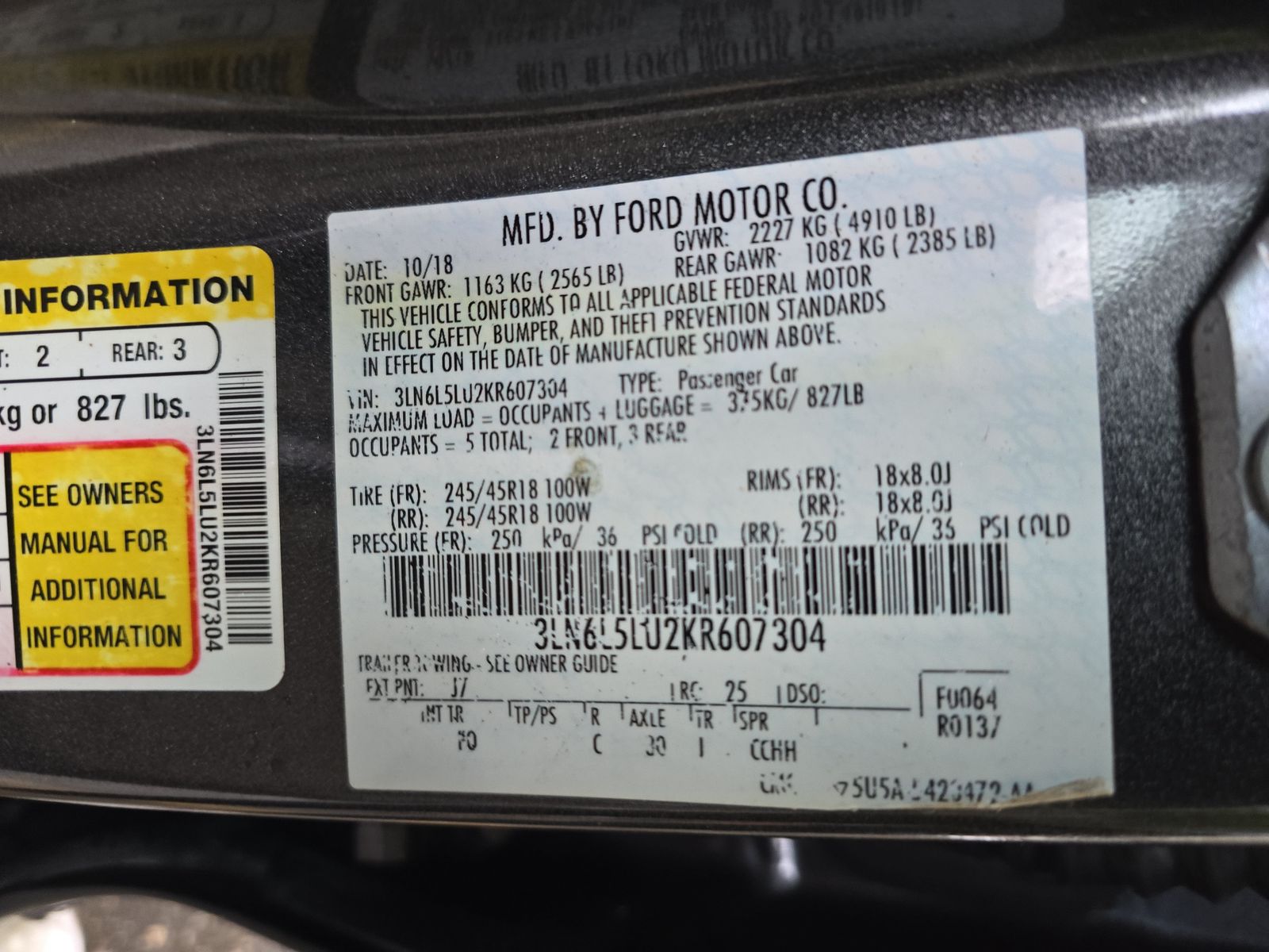 2019 Lincoln MKZ Hybrid Reserve I FWD