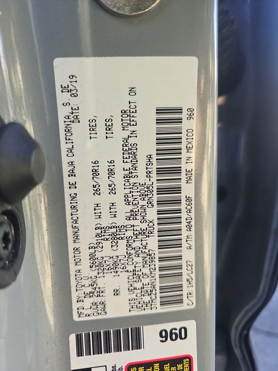 2019 Toyota Tacoma TRD Off-Road AWD