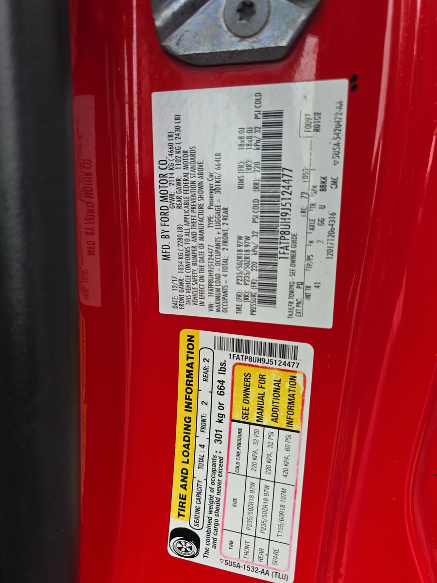 2018 Ford Mustang EcoBoost Premium RWD