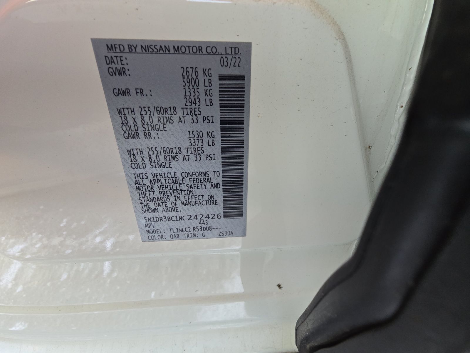 2022 Nissan Pathfinder SV AWD