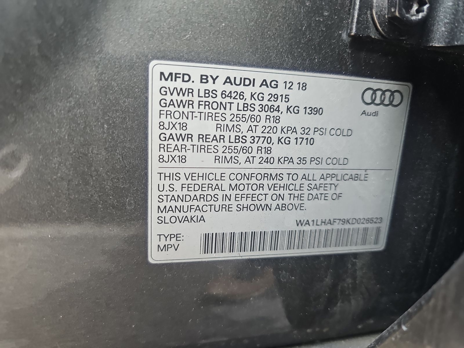 2019 Audi Q7 2.0T Premium Plus AWD