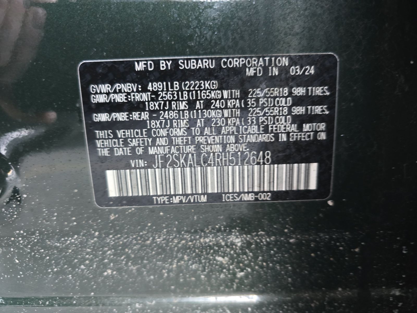 2024 Subaru Forester Limited AWD