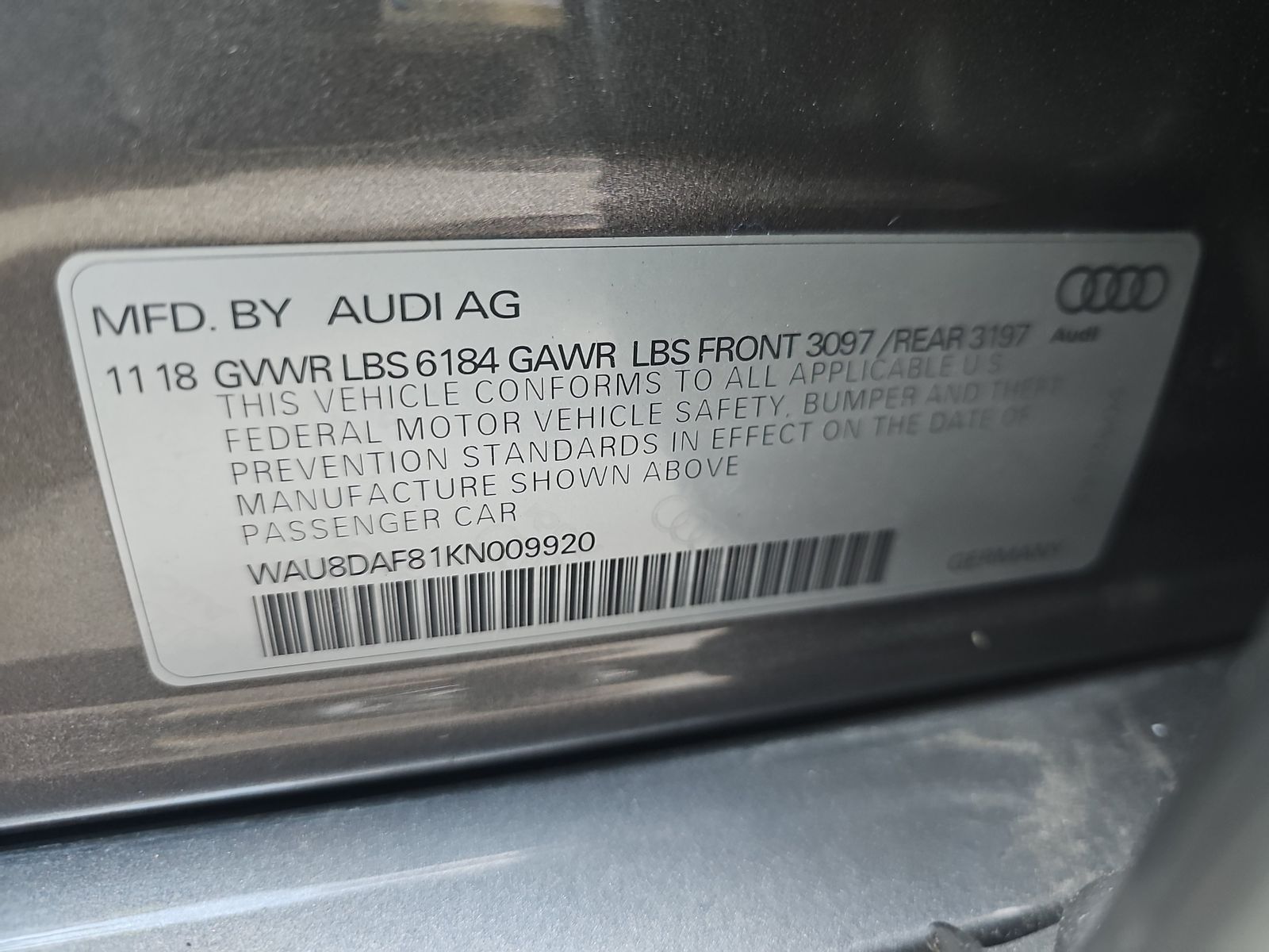 2019 Audi A8 L 3.0T AWD