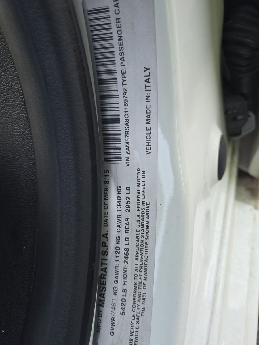 2016 Maserati Ghibli S RWD