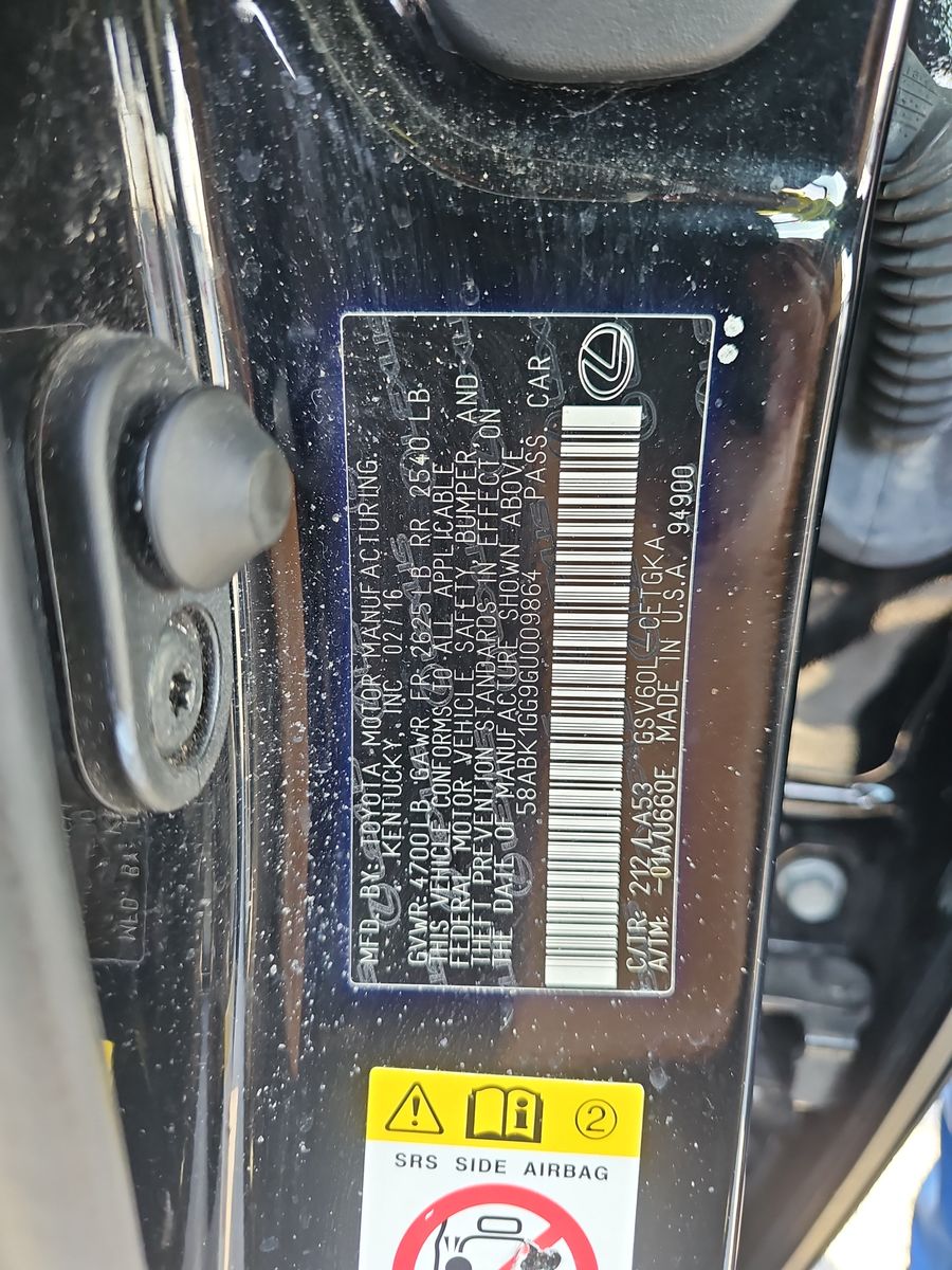 2016 Lexus ES ES 350 FWD