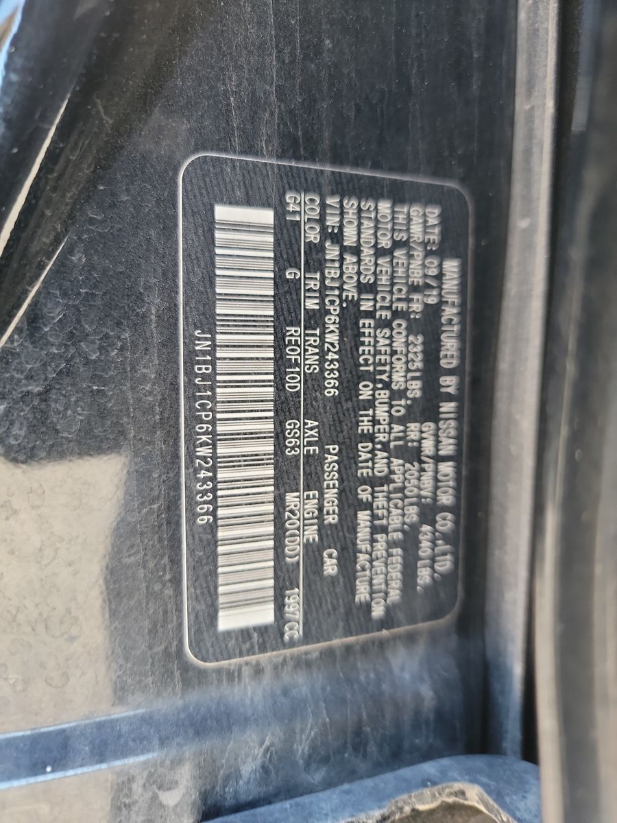 2019 Nissan Rogue Sport S FWD