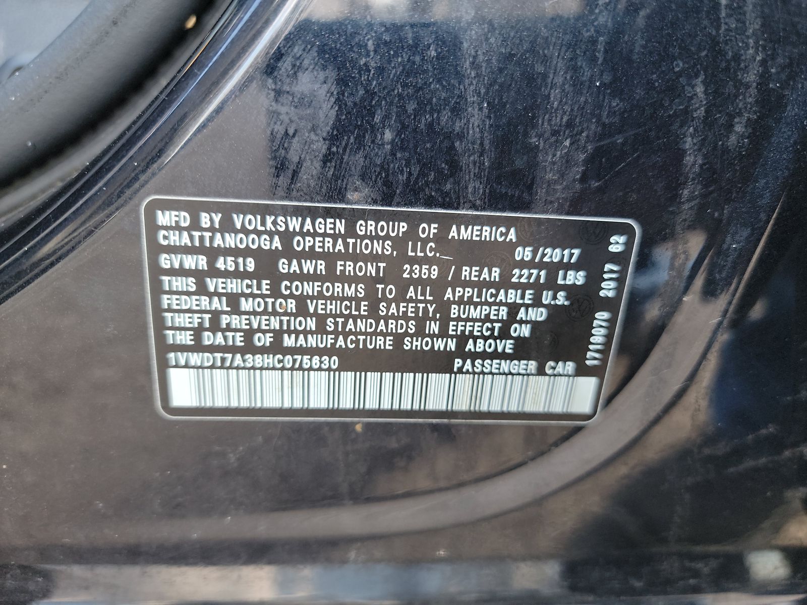 2017 Volkswagen Passat 1.8T R-Line FWD